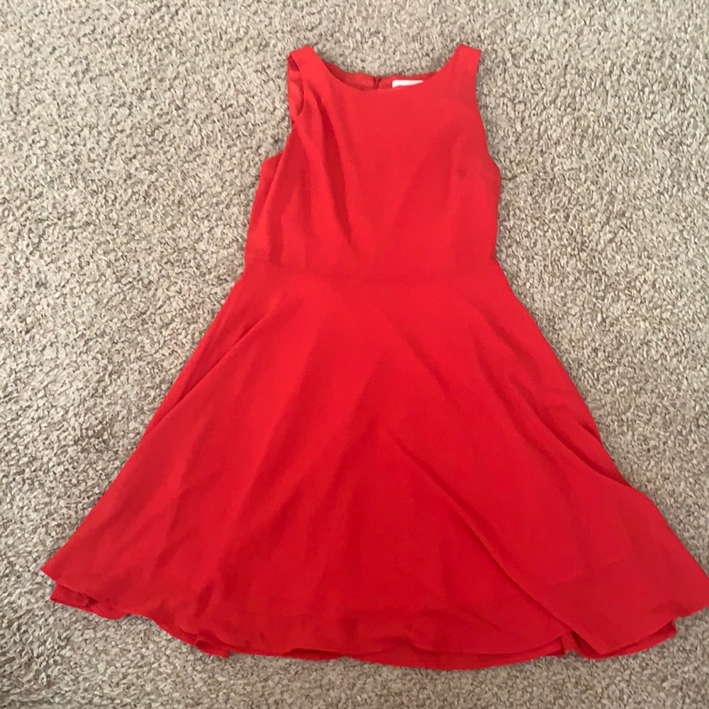 Red skater dress